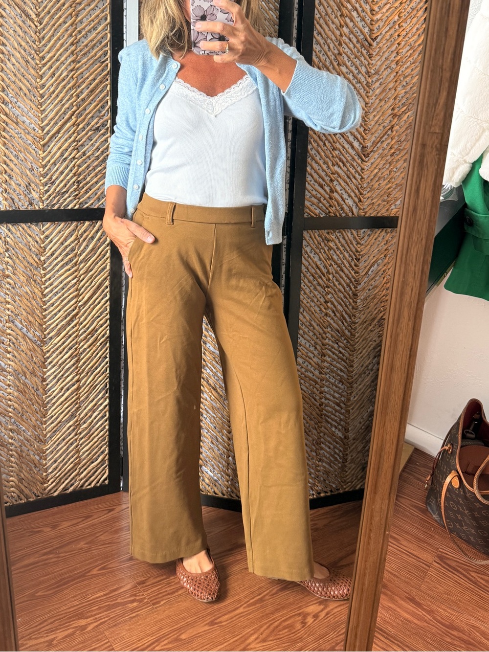 Lee Brown Wide-Leg Stetchy Work Pants